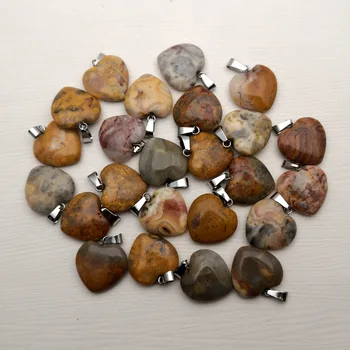 Moda Noro agates Nakit naravnega kamna srce obeski za nakit, izdelava čare Ogrlica pribor 50Pcs/veliko brezplačna dostava