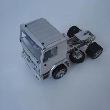1:32 lestvici 2-osna prikolica za traktor aluminij zlitine tovornjak model za tovornjak zabojnik avto DIY igrača z LED luči