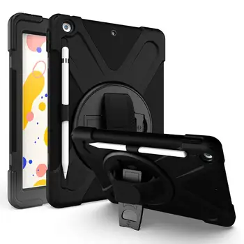 Strani Ramenski Trak Tablet Cover Za iPad z 9.7 5. in 6. Pro 9.7 10.2 10.5 7. 8. Generacija mini 5 360 Rotacijski Shockproof caso