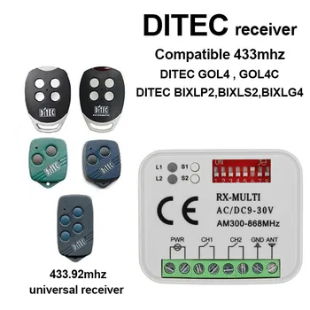 DITEC 433mhz daljinski upravljalnik, sprejemnik DITEC GOL4, GOL4C, BIXLP2, BIXLS2, BIXLG4 garaža ukaz 433.92 mhz oddajnik sprejemnik