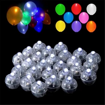 50Pcs/Veliko Svetlobe Spreminja Balon Mini LED Žogo Lučka Balon Luči za Poroko Valentinovo Stranka Luč Dekor multi-color