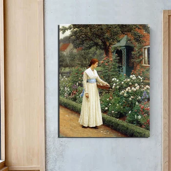 Edmund Blair Leighton Nordijska Plakat Ozadje Platno Barvanje, Tiskanje Dnevni Sobi Doma Dekor Moderne Stenske Umetnosti Oljna Slika, Plakati