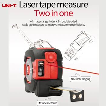 ENOTA Laserski Merilni Trak Ukrep, 40M Digitalni Merilnik Razdalje Rangefinder Zložljive 5m Lasersko Ravnilo Trena Laser Professional