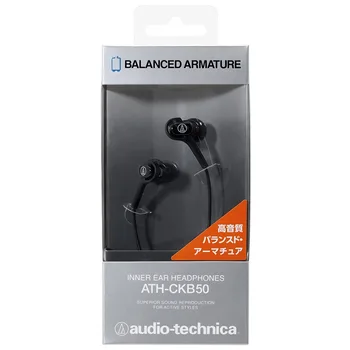 Original Audio-Technica ATH-CKB50 Žične Slušalke Uravnotežen Armature Pogon Za Iphone Xiaomi Huawei Za Samsung ANDROID, iOS Glasbe