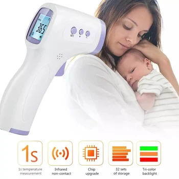 Digitalni LCD Infrardeči Termometer brezkontaktno Čelo Baby Odraslih Temperatura Pištolo