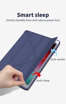 Ohišje za iPad 2 3 4 Primeru Silikonski Mehko Nazaj Folio Stojalo z Auto Sleep/Wake Up PU Usnje Smart Cover za iPad Zraka 1 2 3 4 Case
