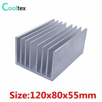 120x80x55mm Aluminija heatsink DIY hladilnika hladilnik hladilnik za čip LED Elektronski odvajanje toplote