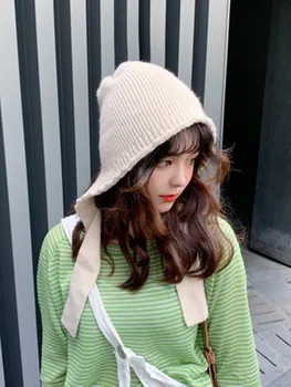 Neto red hat, volne pletene klobuk, ženske jesen in zimo, korejska različica, pozimi sladek dan, lep plima klobuk.