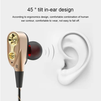 Dvojni Enota Pogon Slušalke za Philips Xenium V377 Xenium x586 S326 S307 S309 S337 S396 Stereo in-Ear Slušalke Glasbo, Slušalke Mikrofon