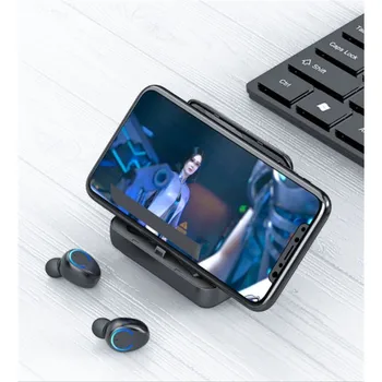 F9 Brezžične Bluetooth Slušalke Slušalke IPX7 Nepremočljiva Stereo šumov Čepkov LED Zaslon Slušalke 2000mAh Moč