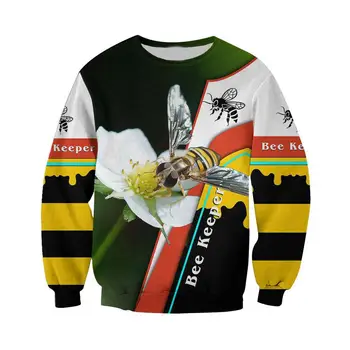 Insektov čebel vzorec 3D Tiskanih Moški puloverji s kapuco Čebel Rejec Harajuku Modni pulover s kapuco Unisex Majica Športna jakna in pulover MF-77