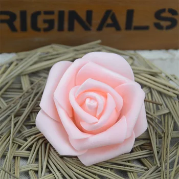 50pcs 6 cm Umetno PE Pene Rose Cvet Glave Za Poroko Doma Stranka Dekoracijo DIY Garland Obrti dobave Ponaredek Cvetje Žogo