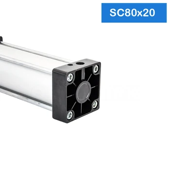 Izvoznik SC80X20 Premerom 80 mm Hoda 20 mm aluminijevega oksida Cilinder Dvojni Pogon, ki Deluje Valj Zračni Valj