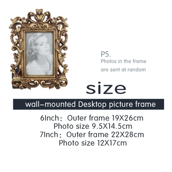 Evropski retro foto okvir namizni ustvarjalne foto okvir namizni olajšave foto okvir 6/7 palčni dekorativni visi zid foto okvir