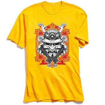 Na japonskem Slogu Moški Majica s kratkimi rokavi Sakura Luna Samurai Tshirt Crewneck T-majice Poletje/Jesen Vrhovi Kratek Rokav Posebnim Vse Bombaž Tees