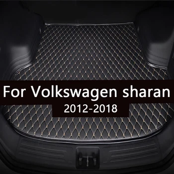 Prtljažniku avtomobila blazino za Volkswagen sharan Sedem sedežev 2012 2013 2016 2017 2018 tovora linijskih preprogo notranja oprema pokrov