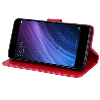 Za Xiaomi Redmi 4A Primeru Flip Denarnice PU Usnjena torbica Za Xiaomi Redmi 4a 4A Pokritje Visoko Kakovost Knjigo Stati Reža za Kartico Telefona Primerih