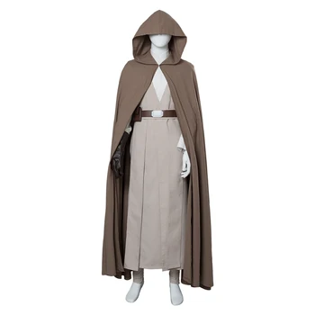 Jedi Knight Luke Skywalker, Cosplay Kostum Hooded Plašč+Tabard+Majica+Telovnik+Hlače Halloween Carnival Celoten Sklop