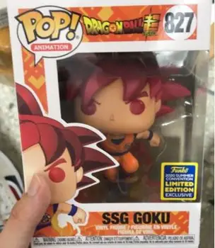 Funko pop Dragon Ball Super ZQ različica strani ne anime model 827SSG Super Saiyan Goku rdeče lase