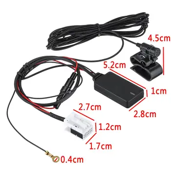 12Pin avto hands-free brezžične slušalke, mikrofon vmesnik za Skoda RCD 210 310 510 RNS 310 315 510 810 Brezžična tehnologija Bluetooth 5.0