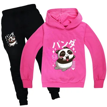 Padec Oblačila za Otroke 2020 Moda Dolg Rokav Panda Kawaii Najstniška Dekleta, Obleka 12 14 Let Halloween Fantje Obleke Camisetas