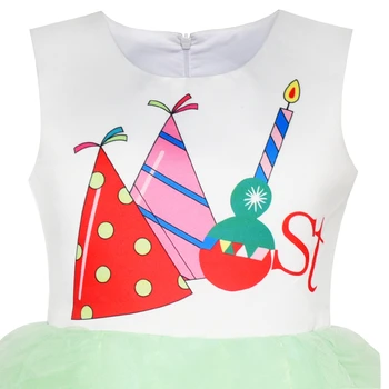Dekleta Obleko Happy Birthday Princess Party 1. Rojstni dan Tutu Obleko 2020 Poletje Poroka Obleke, Otroci, Oblačila Pageant Sundress
