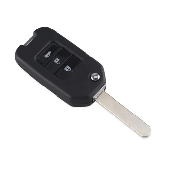 KEYYOU 3 Gumbi, Smart Remote Key Fob Primeru Za Honda Civic Mesto Fit HR-V XR-V Zložljivi Flip Auto Avto Ključ Lupini Nerezane Rezilo