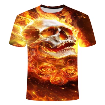 2020New Design majica s kratkimi rokavi moški/ženske heavy metal grim Reaper Lobanje 3D natisnjeni t-majice priložnostne Harajuku slog tshirt ulične vrhovi
