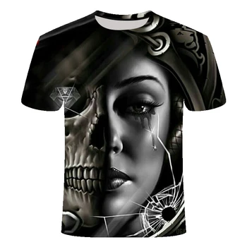 2020New Design majica s kratkimi rokavi moški/ženske heavy metal grim Reaper Lobanje 3D natisnjeni t-majice priložnostne Harajuku slog tshirt ulične vrhovi