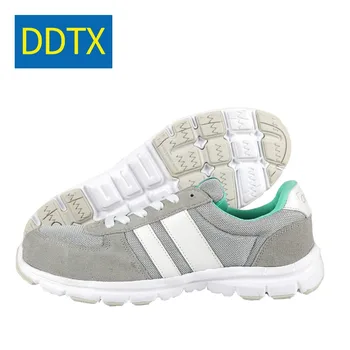 DDTX Pravega Usnja, varovalni Čevlji Za Moške Jekla Toe Lahki Dihanje Delo Čevlji In Copati SB Siva