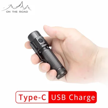 NA CESTI U18 Tip-C USB DirectCharge LED Svetilka 18650 Polnilna Svetilka Taktično mini Baklo UltraBright Mikro Baklo