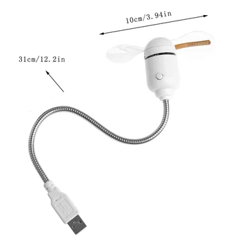 Visoka Kakovost USB Prilagodljiv Ventilator z LED Luči Hlajenje DIY Program, ki omogoča Urejanje Sporočila Za Prenosni RAČUNALNIK Doma Prenosni Navijači 3 Barve