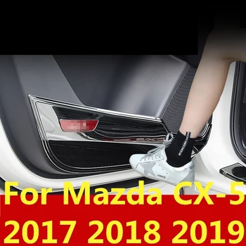 Za Mazda CX-5 CX5 CX 5 2017-2019 iz Nerjavečega Jekla, Notranjost Anti-kick Pad Zaščitne Nalepke, Dodatki Notranjost dekoracijo