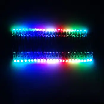50pcs 12 mm WS2811 Barvno LED Luč Pixel Modul 5 v DC vhod IP68 vodotesen RGB barvni 2811 IC Digitalni LED božični Luči