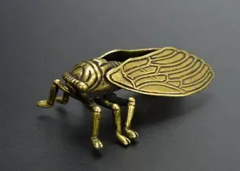 Dosegljivi Kitajski Medenina Vklesan Živali Cicada Lepe Majhne Kipi