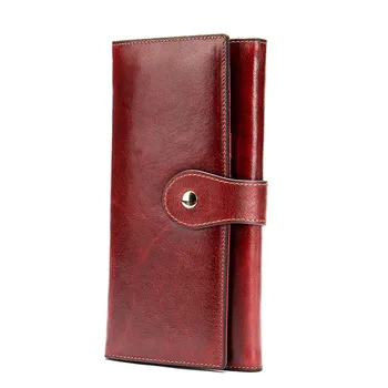 PNDME moda pravega usnja ženske denarnice sklopka vrečko priložnostne preprost prva plast cowhide luksuzni žensk kreditne kartice rdeči torbici