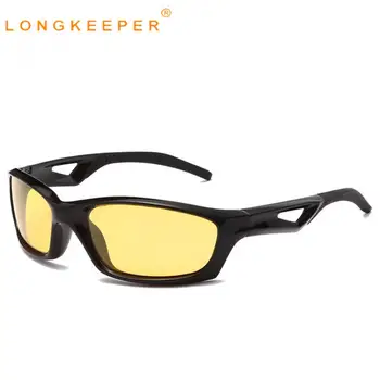 LongKeeper Nočno Vizijo Očala Moških Klasičnih Polarizirana Sončna Očala Proti Bleščanju Rumene Leče Za Očala Voznik Očala Oculos Gafas