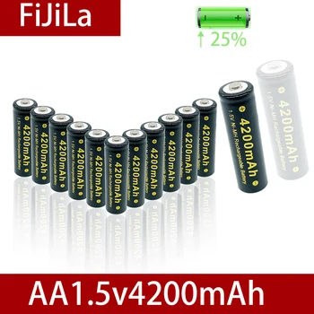 2021 veliko AA 4200mAh polnilne baterije 1,5 V Alkalni Polnilna batery za led luči, igrače, mp3 Brezplačna dostava