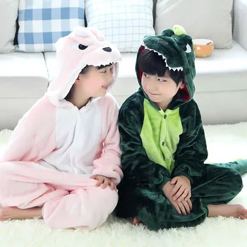 Otroci Dinozaver Kostum Živali 3-8 Let Sleepwear Otrok Onesie Pižamo za Fantje Dekleta
