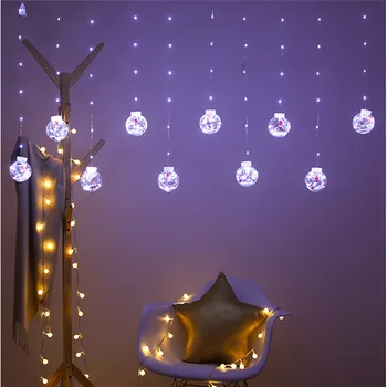 LED Zavesa Svetlobe, 3M 10Leds Bakrene Žice Svetlobe, ki Želijo Žogo Božični Zvon Dekoracijo Svetlobe Božično Drevo Luči