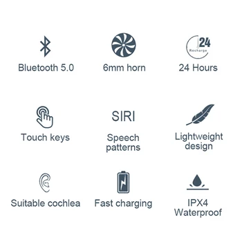 Lenovo X18 Slušalke Brezžične Bluetooth 5.0 Super Lahka Čepi Podporo Hitro Polnjenje se Dotaknite Tipke Slušalke S Polnjenjem Polje NOVA