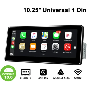Joying 10.25 palčni Din En Univerzalni Android Avto Radio Android10 GPS Navi Carplay Android-auto DSP SPDIF Optični Izhod 5G WiFi