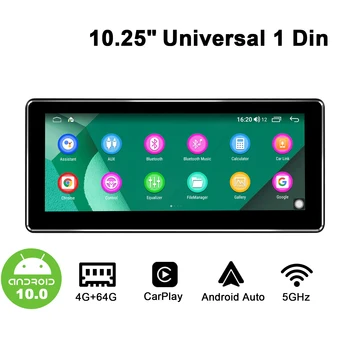 Joying 10.25 palčni Din En Univerzalni Android Avto Radio Android10 GPS Navi Carplay Android-auto DSP SPDIF Optični Izhod 5G WiFi