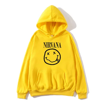 Nirvana hoodie moških in žensk hooded preprost divje casual velikost vroče hoodie korejska različica toplo kawaii svoboden ulica