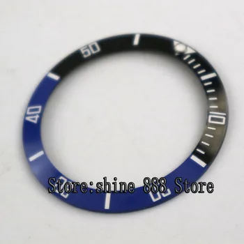 38 mm Blue & black keramične plošče, ki se vstavi za 40 mm sub mens watch