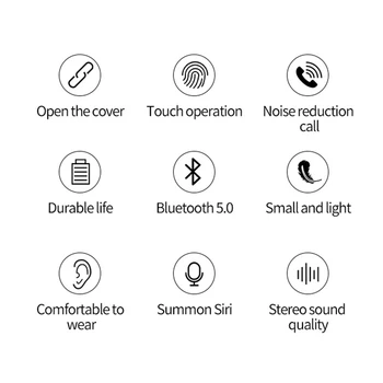 Nove Brezžične Slušalke Bluetooth 5.0 Slušalke za V Uho Čepkov TWS Slušalke XY-7