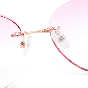 JIE.B novih anti-modra retro neto rdeča očala okvir brez okvirjev diamond ženske računalnik očala so lahko opremljeni s kratkovidnost