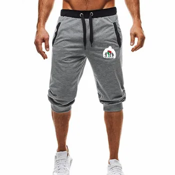 Nov Fitnes, tek priložnostne hlače Telovadnic oblačila Črne moške 3XL hlače 2020 moda za moške Športne Tanke koleno 3/4 dolge hlače