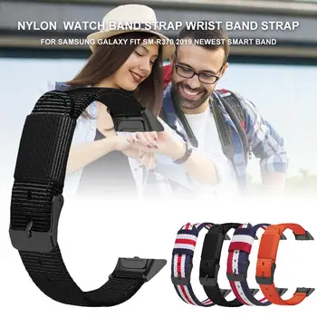 12 mm Najlon Watch Band za Samsung Galaxy fit SM-R370 športen Bedeti Trak Pasu Zamenjava Manšeta Pametna Zapestnica Dodatki