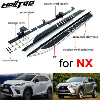Vroče prodaje strani korak nerf bar teče odbor za LEXUS NX NX300h NX200T 304 nerjaveče jeklo, visoko svetlost rob cevi, 